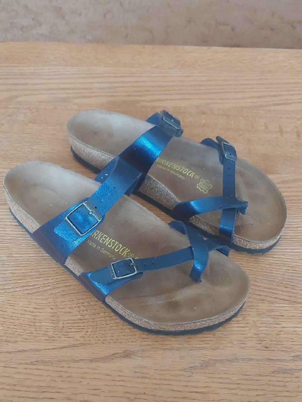 Mayari Birkenstock Blue Strappy Toe-Loop Sandals
